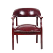 Boss Captain's guest, accent or dining chair in Burgundy Vinyl, B9540-BY